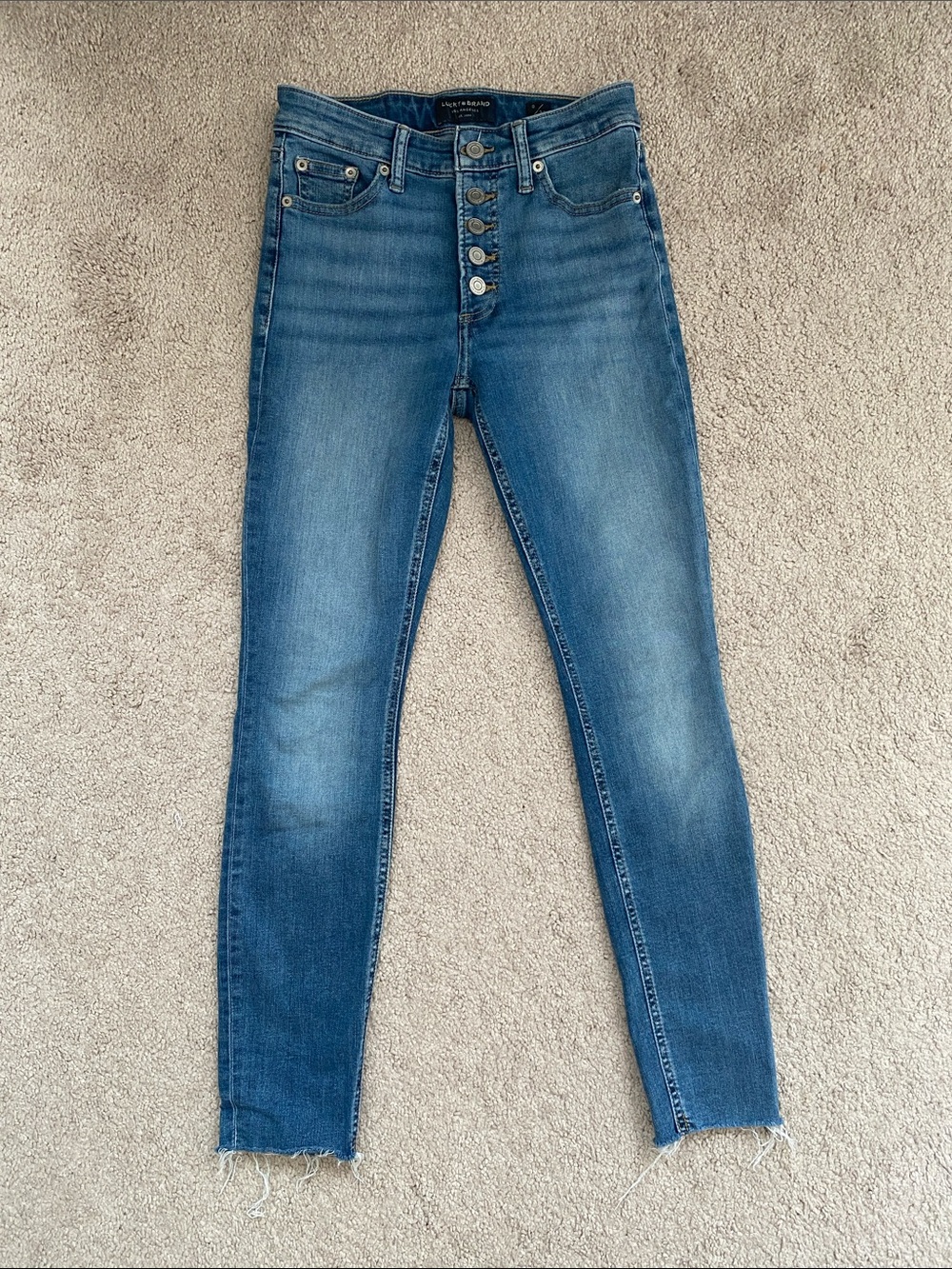 Lucky Brand Blue High-Rise Skinny Bridgette Jeans